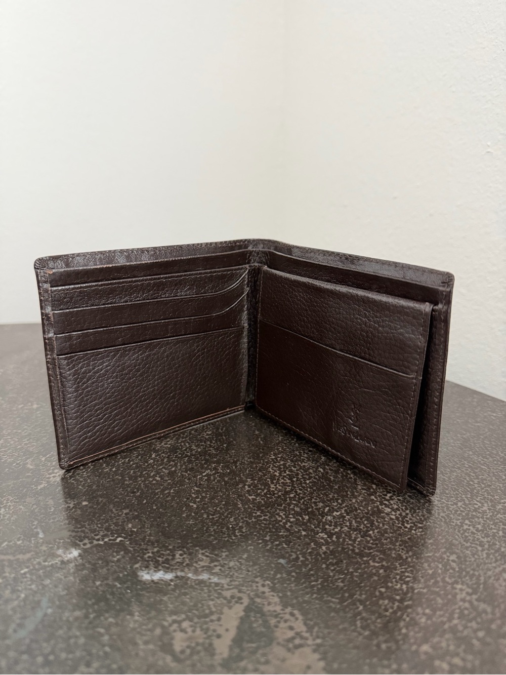 Yves Saint Laurent Vintage Brown Leather Bi-Fold Card Wallet - Picture 8 of 16